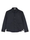 Paolo Pecora Striped Jacket In Blue