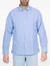 Paolo Pecora Striped Long-sleeved Shirt In Blue
