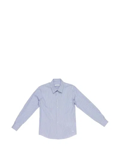 Paolo Pecora Striped Shirt In Blue