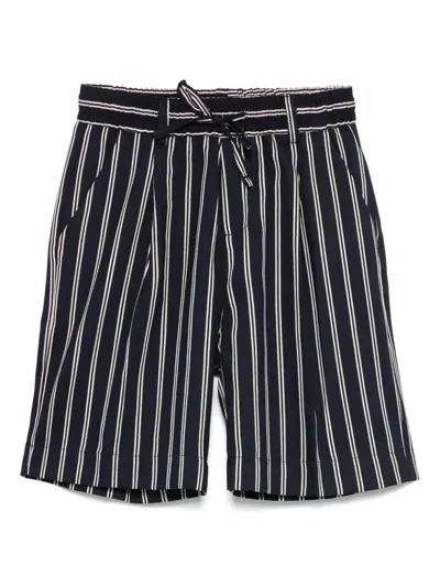 Paolo Pecora Kids' Striped Shorts In Blue