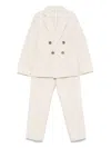 Paolo Pecora Striped Suit In Neutrals