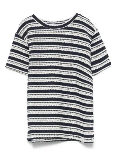 Paolo Pecora Kids' Striped T-shirt In Blue