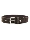 Paolo Pecora Stud-embellished Suede Belt In 褐色