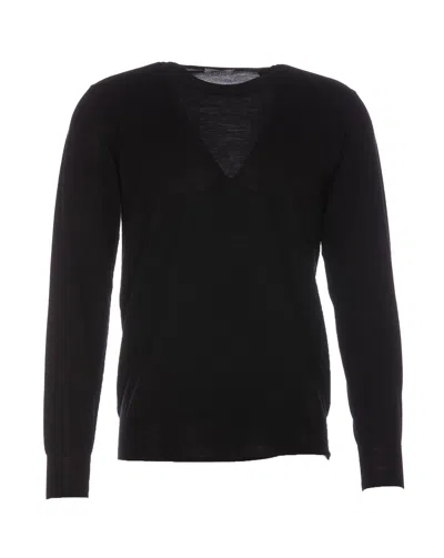 Paolo Pecora Virgin Wool Crewneck In Black