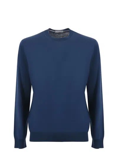 Paolo Pecora Sweater Cotton Thread In Blue