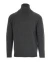 Paolo Pecora High-neck Raglan-sleeve Sweater In Gray