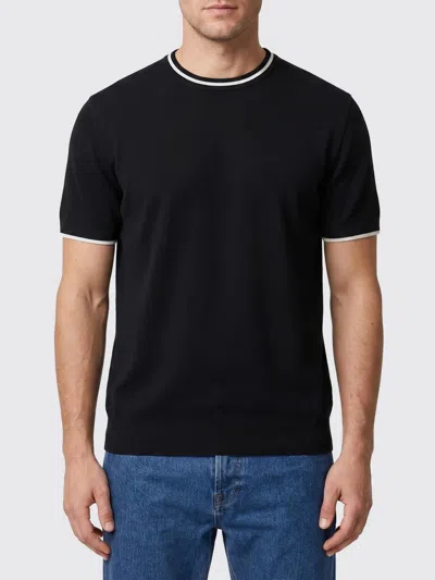 Paolo Pecora Stripe-trim Short-sleeve Top In Multi