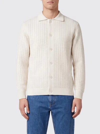 Paolo Pecora Perforated-knit Cardigan In Gray