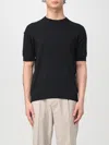 Paolo Pecora T-shirt In Maglia Di Lino E Cotone In Black