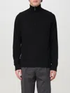 Paolo Pecora Maglia Mezza Zip Half Sweater In Schwarz