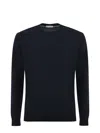 Paolo Pecora Black Sweatshirt With Classic Crew Neckline In Black