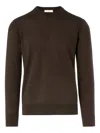 Paolo Pecora Round-neck Wool Sweater In Brown