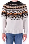 Paolo Pecora Mens Multicolor Wool Sweater In Multicolor