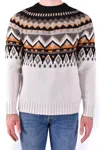 Paolo Pecora Mens Multicolor Wool Sweater In Multicolor