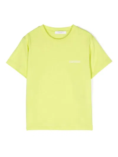 Paolo Pecora Kids' T-shirt Basic Con Logo In Yellow