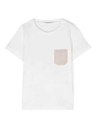 Paolo Pecora Kids' T-shirt Con Applicazione In White