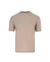 Paolo Pecora Beige Crew Neck T-shirt In Toni Neutri