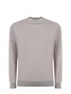 Paolo Pecora Round-neck Long-sleeve Sweater In Gray