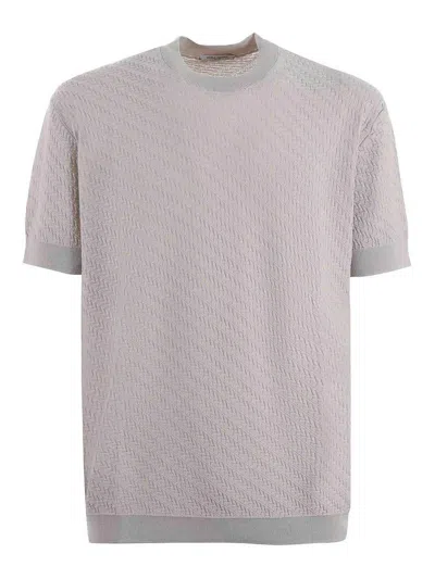 Paolo Pecora T-shirt In Light Cotton Thread In Beige