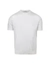 Paolo Pecora T-shirt In Maglia Fine Bianca In 1102