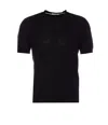 Paolo Pecora Short Sleeves Sweater In Black