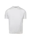 Paolo Pecora T-shirt In Maglia Fine Bianca In White
