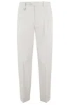 Paolo Pecora Tailored Ankle-cuff Trousers With Clean Silhouette In Neutrals
