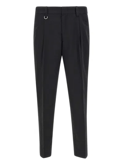 Paolo Pecora Tailored Black Trousers With Ring Detail