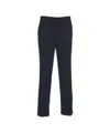 Paolo Pecora Straight Cut Black Chino Pants With Tailored Design And Practical Pockets In Blue