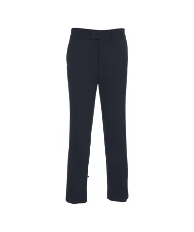 Paolo Pecora Straight Cut Black Chino Pants With Tailored Design And Practical Pockets