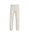 Paolo Pecora Tailored Ankle-cuff Trousers With Clean Silhouette In White