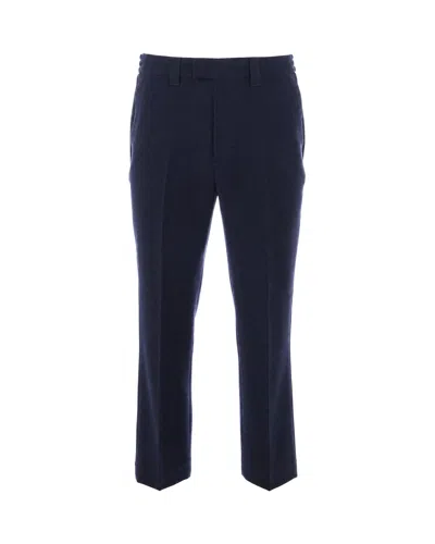 Paolo Pecora Pressed-crease Tailored Trousers In Blue
