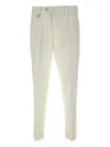 Paolo Pecora Tailored White Trousers In Pattern