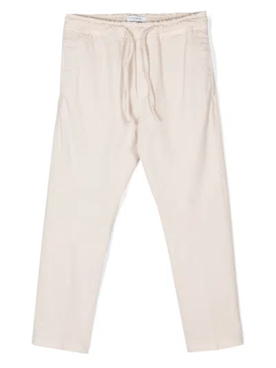 Paolo Pecora Kids' Tapered Trousers In Neutrals