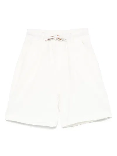 Paolo Pecora Kids' Textured Shorts In White