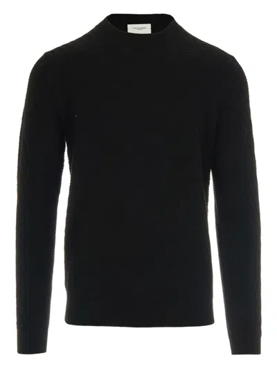 Paolo Pecora Textured Wool Sweater In Black