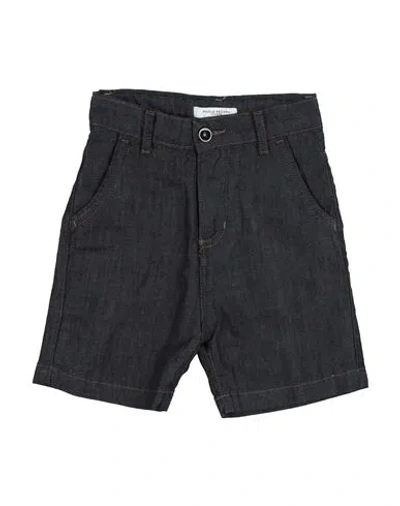Paolo Pecora Babies'  Toddler Boy Denim Shorts Blue Size 3 Cotton, Elastane In Black