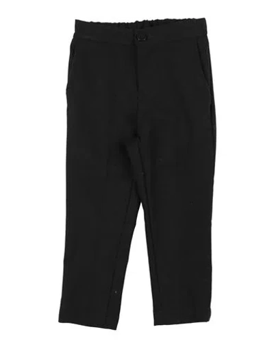 Paolo Pecora Babies'  Toddler Boy Pants Black Size 4 Polyester, Viscose, Elastane