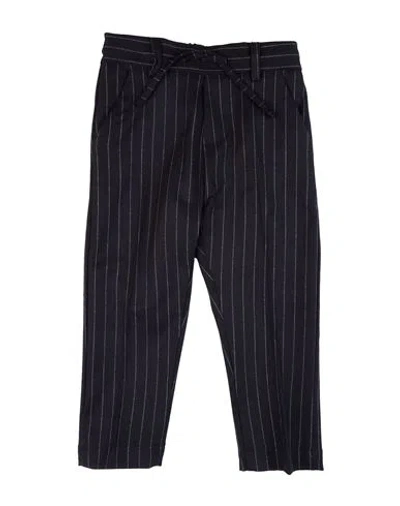 Paolo Pecora Babies'  Toddler Boy Pants Midnight Blue Size 6 Polyester, Viscose, Elastane In Black