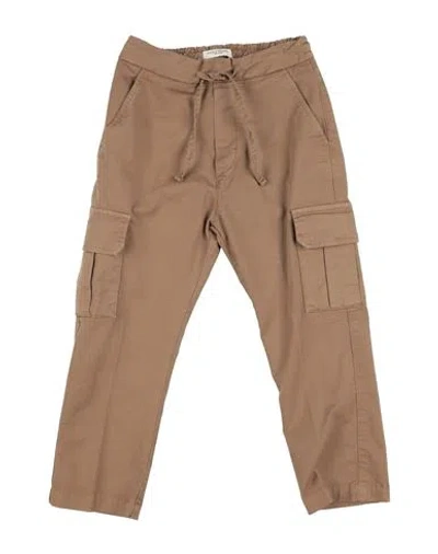 Paolo Pecora Babies'  Toddler Boy Pants Sand Size 6 Cotton, Elastane In Brown