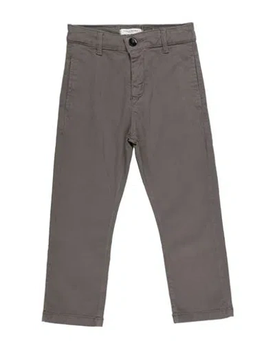 Paolo Pecora Babies'  Toddler Boy Pants Taupe Size 6 Cotton, Elastane In Gray