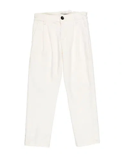 Paolo Pecora Babies'  Toddler Boy Pants White Size 6 Cotton, Elastane