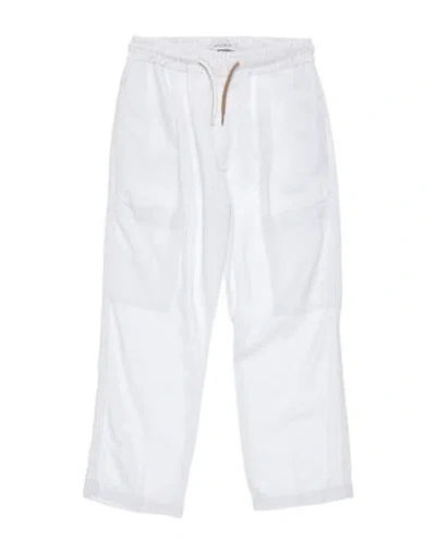 Paolo Pecora Babies'  Toddler Boy Pants White Size 6 Viscose, Linen In Multi