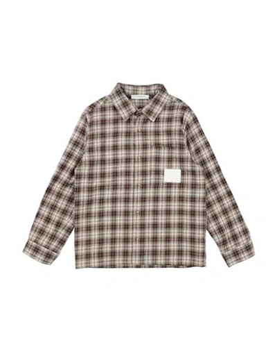 Paolo Pecora Babies'  Toddler Boy Shirt Ivory Size 6 Cotton In Gray