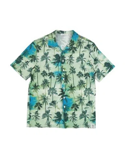 Paolo Pecora Babies'  Toddler Boy Shirt Light Green Size 6 Linen, Cotton