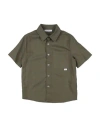 Paolo Pecora Toddler Boy Shirt Military Green Size 6 Viscose, Linen In Green