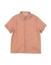 Paolo Pecora Toddler Boy Shirt Rust Size 4 Linen, Cotton In Pink