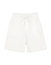 Paolo Pecora Toddler Boy Shorts & Bermuda Shorts Off White Size 4 Cotton, Polyamide, Elastane In Off White
