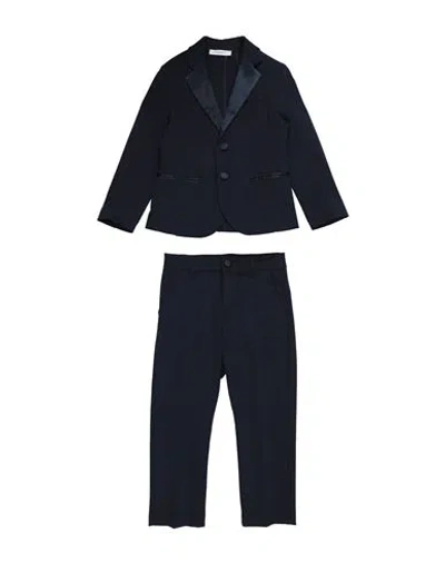 Paolo Pecora Babies'  Toddler Boy Suit Navy Size 6 Cotton, Polyamide, Elastane In Blue