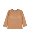 Paolo Pecora Toddler Boy T-shirt Camel Size 6 Cotton In Beige